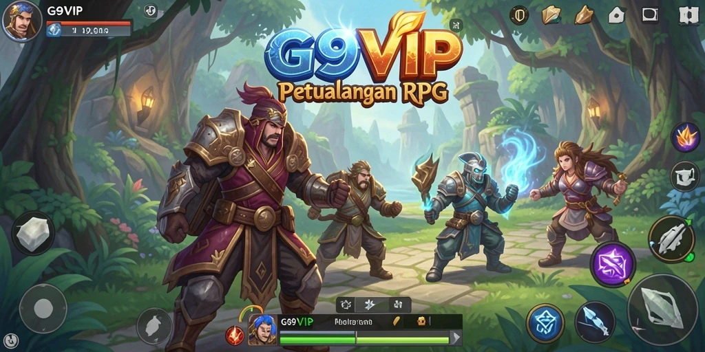 Screenshot gameplay G9VIP yang menampilkan pertarungan seru dan karakter yang menarik.