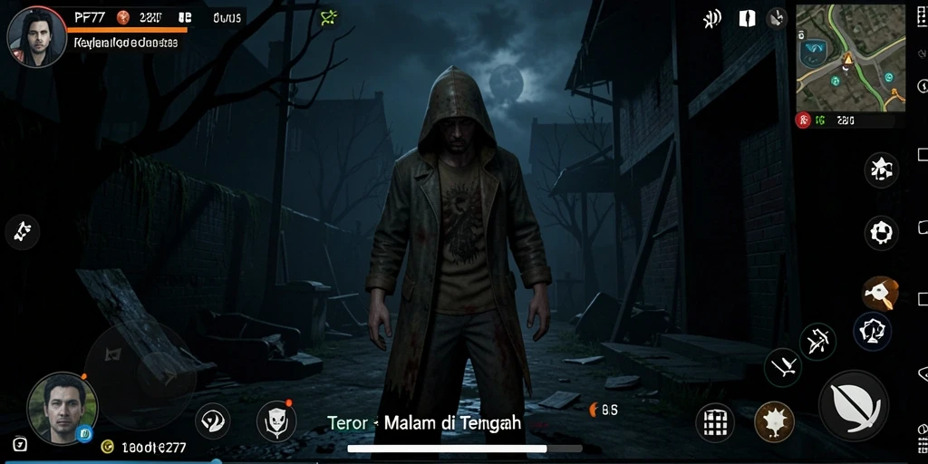 Tangkapan layar menunjukkan gameplay seram PF777 yang menegangkan.