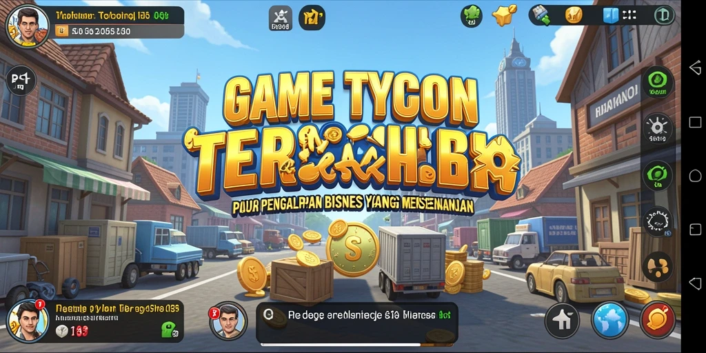 Screenshot PG11 menampilkan serunya gameplay Tycoon dengan berbagai bisnis yang dikelola.