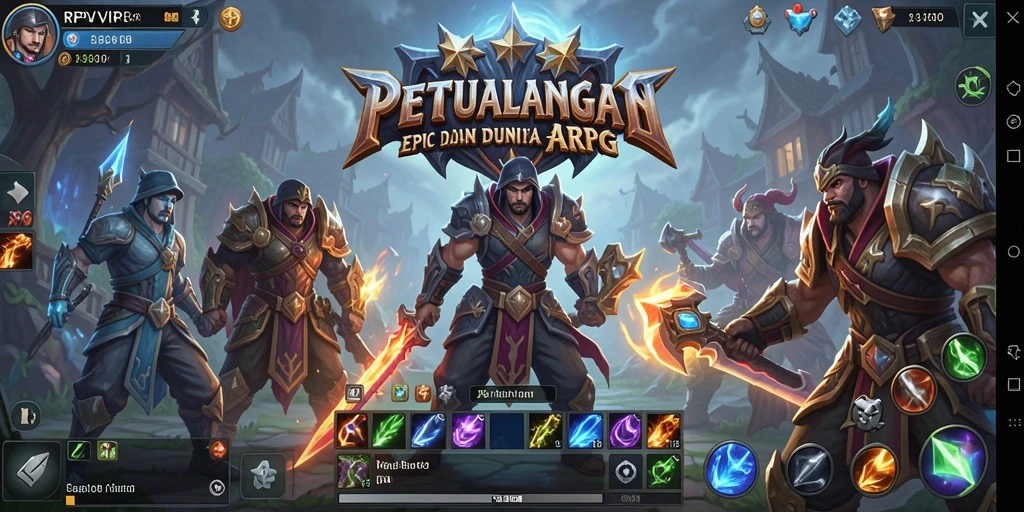 Gameplay mendebarkan dalam petualangan dunia ARPG yang epik.